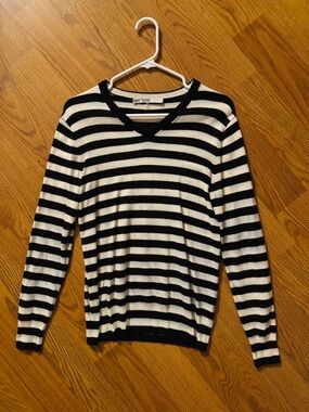 Mr Turk 100% wool striped, v neck sweater🌵/VTG 2016